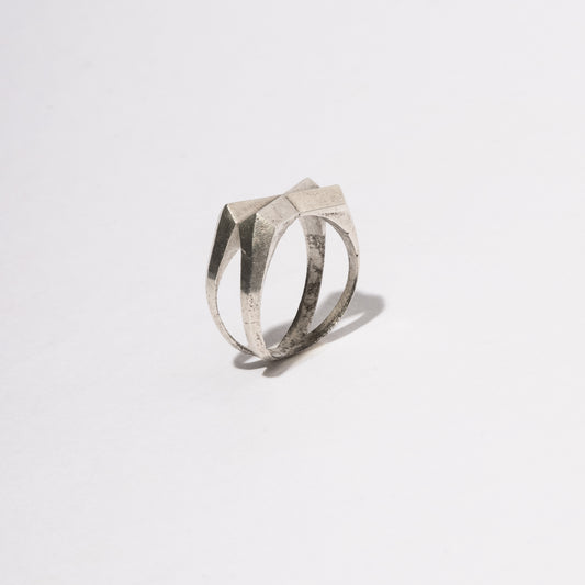 X Silver Ring © | handmade jewelry