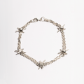 Barbwire Bracelet by Sebamakes, handcrafted sterling silver bracelet inspired by barbed wire, featuring detailed spikes and an industrial minimal design, made in Italy.