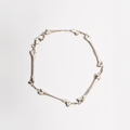 Bone Bracelet by Sebamakes, handcrafted sterling silver bracelet inspired by human anatomy and skeletal structure, made in Italy.