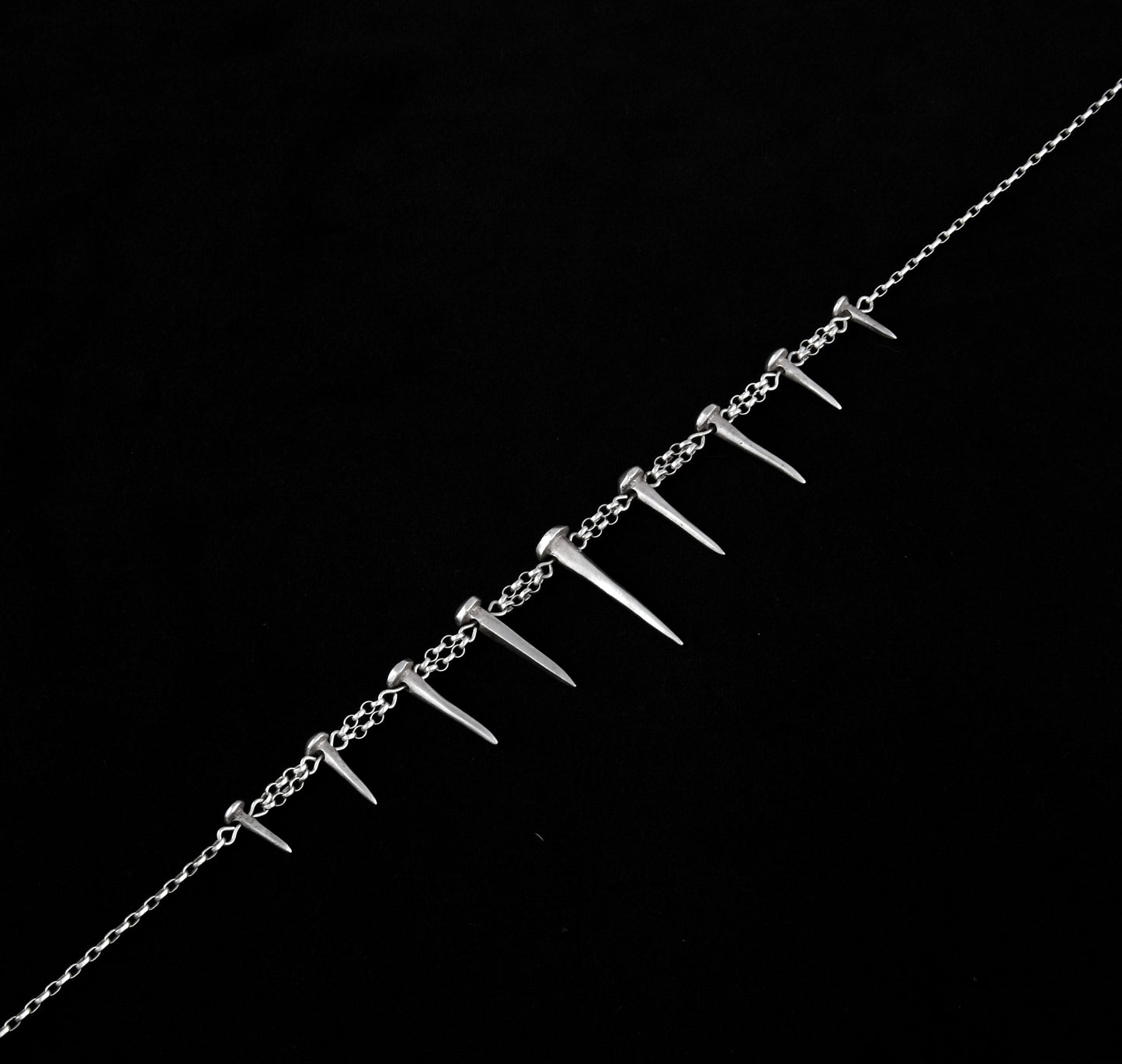 Silver Nails Necklace © | handmade jewelry