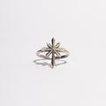 Comet Ring by Sebamakes, handcrafted sterling silver ring inspired by a comet shape, featuring a directional geometric design made in Italy.