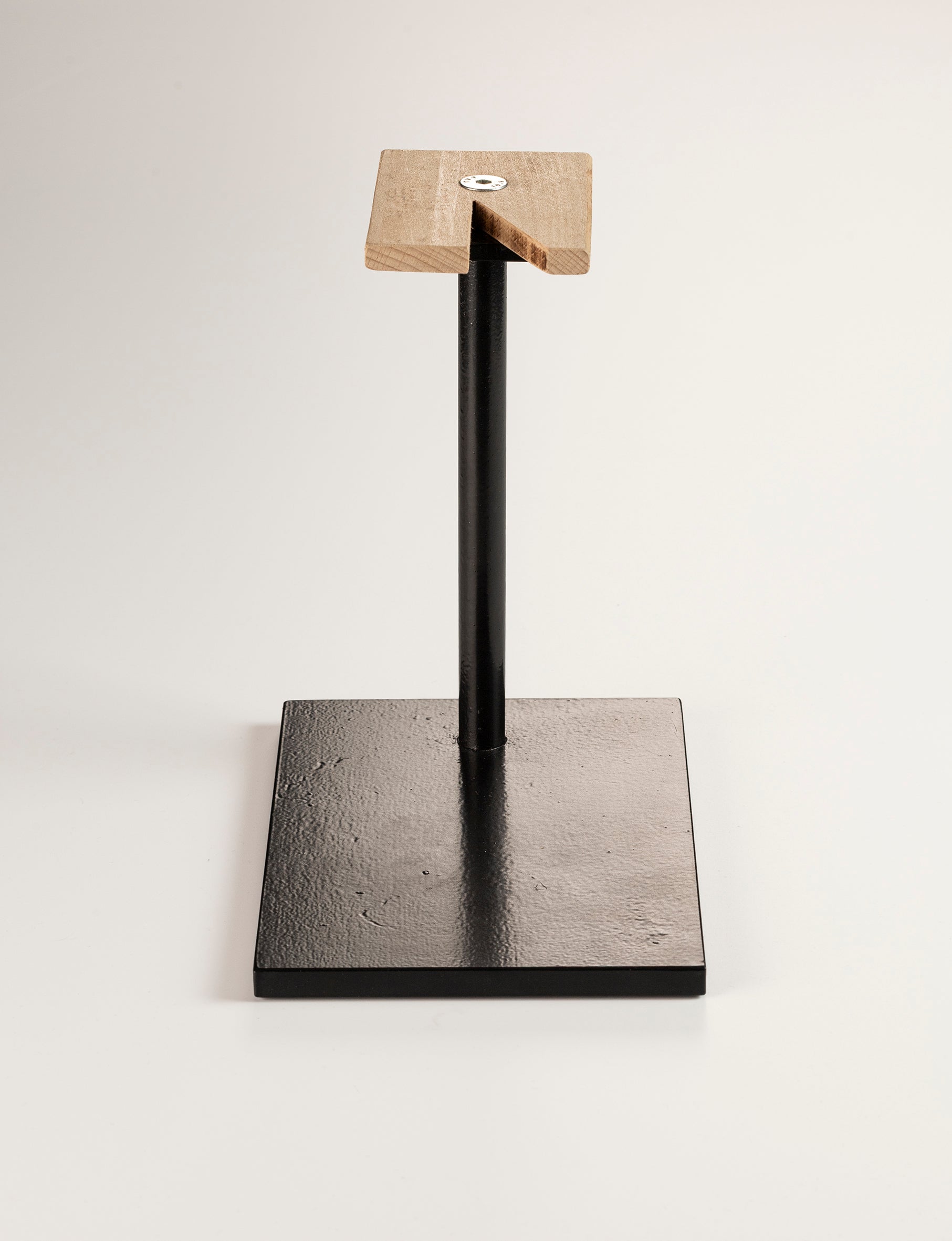 Side view of the Seba Makes Work Base showing the metal structure and the heavy anti-tip base.